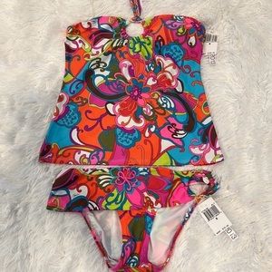 New Trina Turk Fuji Floral Tankini Swim Suit Size 6